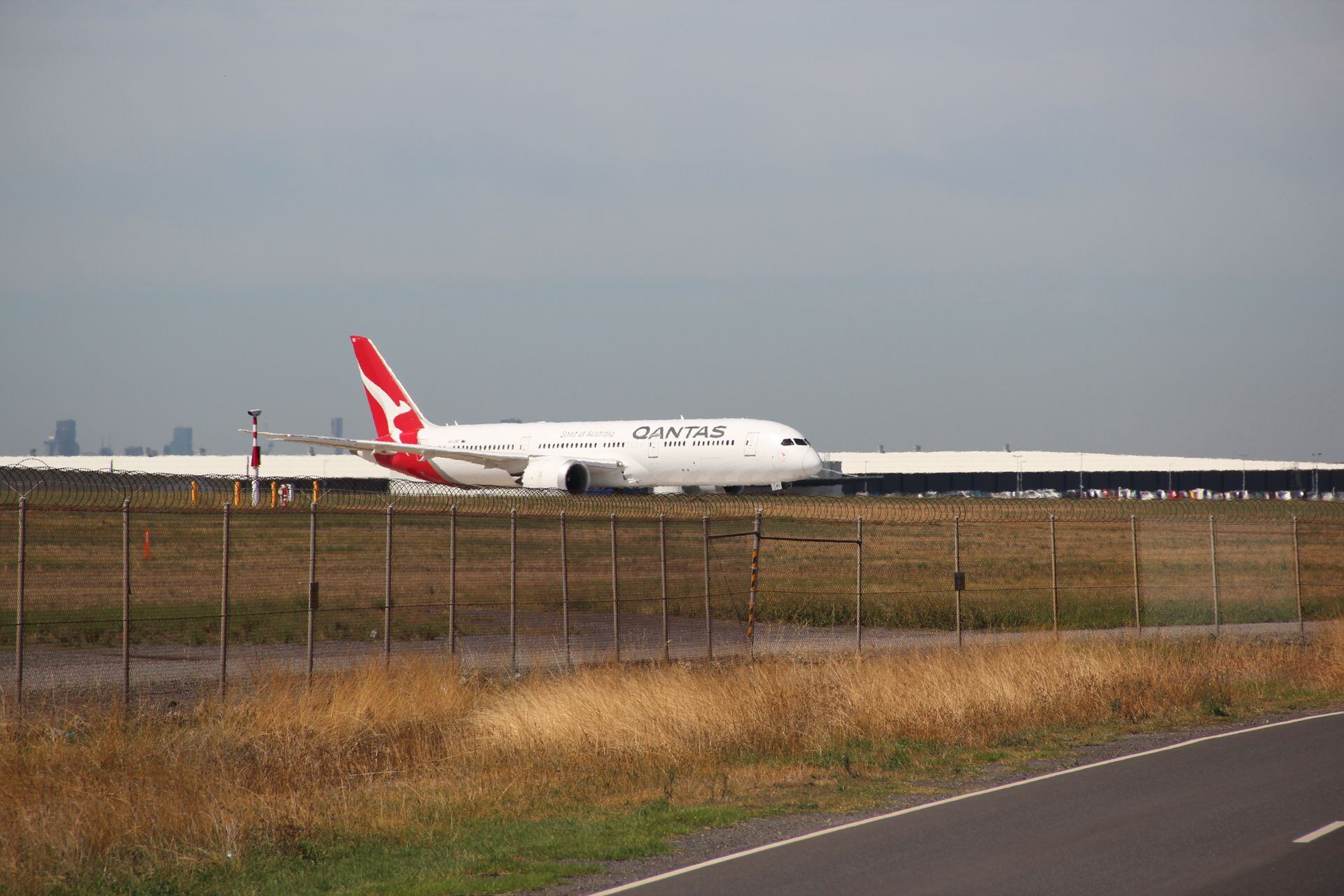 Qantas aircraft on the runway at Sydney Airport